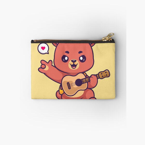 Item preview, Rocking Bear Strumming a Metal Guitar: Cartoon Vector Icon designed and sold by hjian8219.