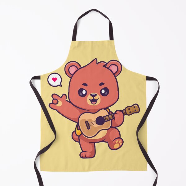 Item preview, Rocking Bear Strumming a Metal Guitar: Cartoon Vector Icon designed and sold by hjian8219.