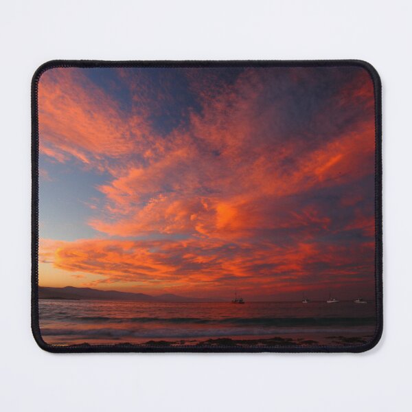 Item preview, wild autumn sunset. waubs bay, bicheno, eastcoast tasmania designed and sold by bodhiimages.