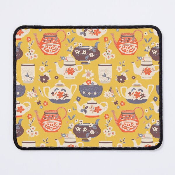 Item preview, Tea time japanese relax yellow designed and sold by Alessandro Remo Mazzoni Remotextiles.
