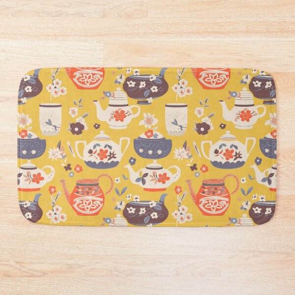 Item preview, Tea time japanese relax yellow designed and sold by Alessandro Remo Mazzoni Remotextiles.