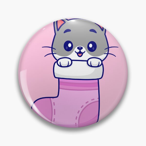 Item preview, Sneaky Cat with Hidden Sock: Cartoon Vector Icon designed and sold by hjian8219.