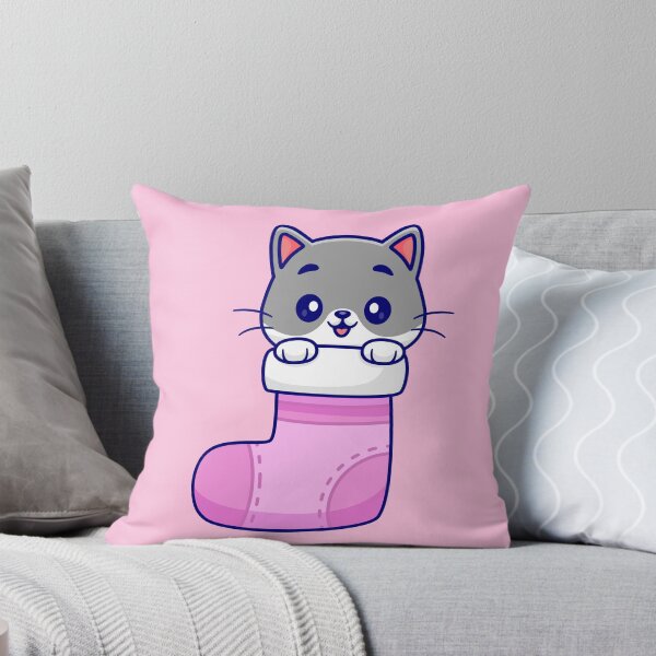Item preview, Sneaky Cat with Hidden Sock: Cartoon Vector Icon designed and sold by hjian8219.