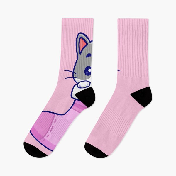 Item preview, Sneaky Cat with Hidden Sock: Cartoon Vector Icon designed and sold by hjian8219.