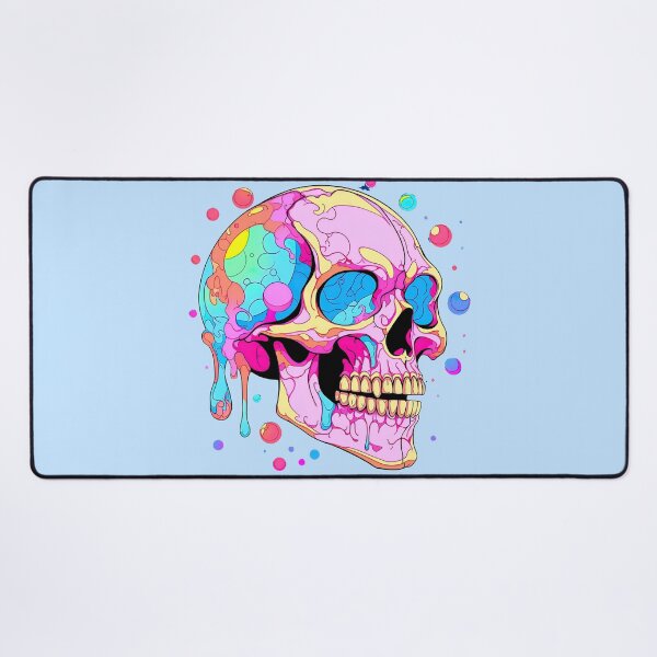 Item preview, Colorful Bubblegum Skull Lollipop Pink and Blue Sweets Juicy Spooky Halloween designed and sold by BubbleBone.
