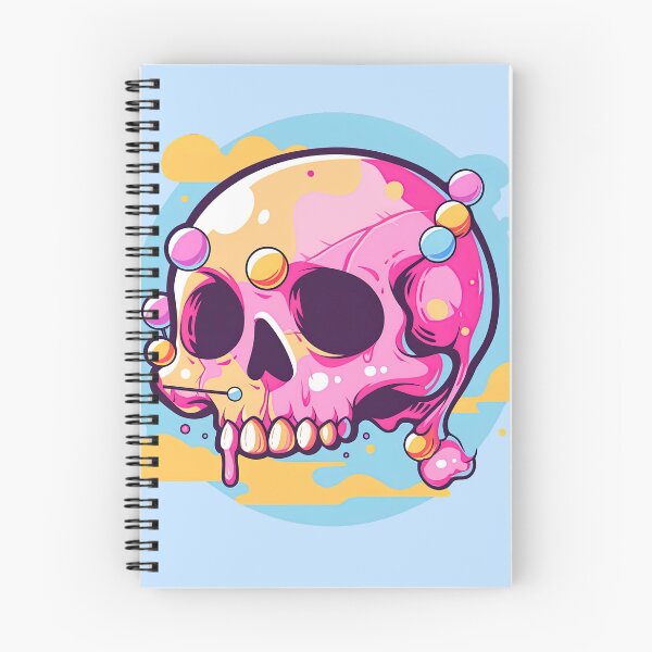 Item preview, Colorful Bubblegum Skull Lollipop Pink and Blue Sweets Juicy Spooky Halloween designed and sold by BubbleBone.
