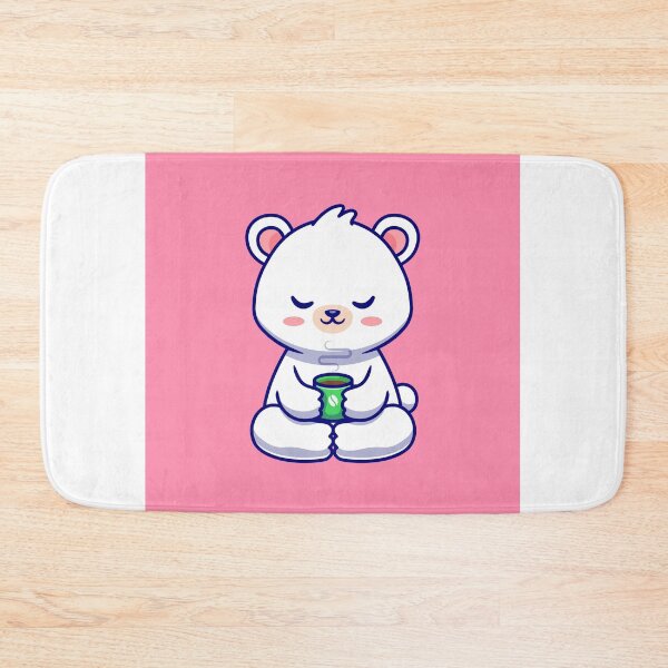 Item preview, Adorable Baby Polar Bear Savoring a Coffee Cup designed and sold by hjian8219.