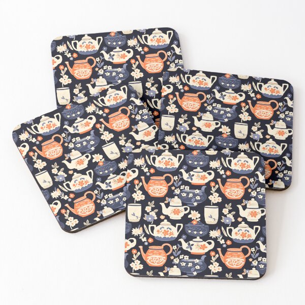Item preview, Tea time japanese relax black designed and sold by Alessandro Remo Mazzoni Remotextiles.
