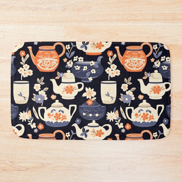 Item preview, Tea time japanese relax black designed and sold by Alessandro Remo Mazzoni Remotextiles.