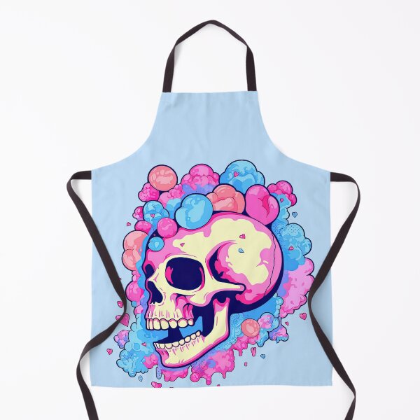 Item preview, Colorful Bubblegum Skull Lollipop Pink and Blue Sweets Juicy Spooky Halloween designed and sold by BubbleBone.