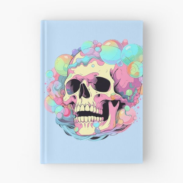 Item preview, Colorful Bubblegum Skull Lollipop Pink and Blue Sweets Juicy Spooky Halloween designed and sold by BubbleBone.