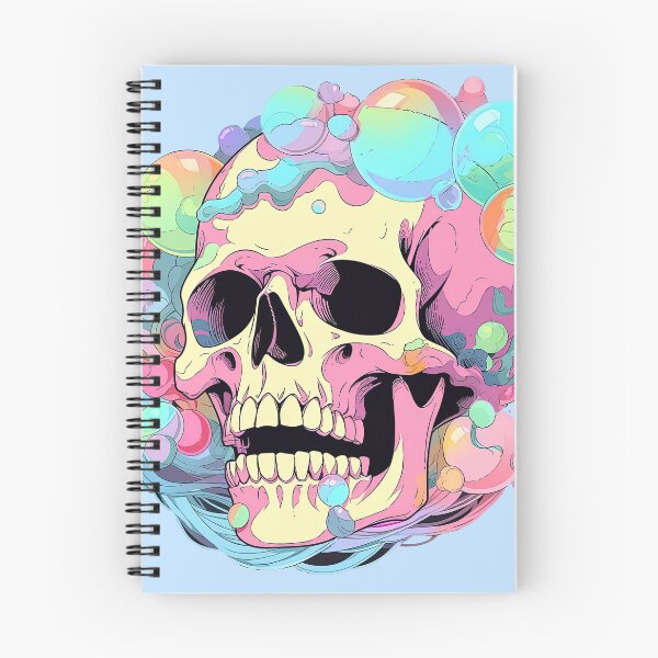 Item preview, Colorful Bubblegum Skull Lollipop Pink and Blue Sweets Juicy Spooky Halloween designed and sold by BubbleBone.