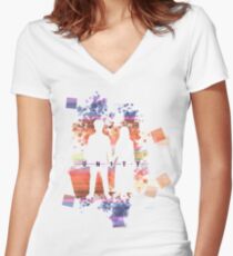 U2 experience colored 1 Women's Fitted V-Neck T-Shirt
