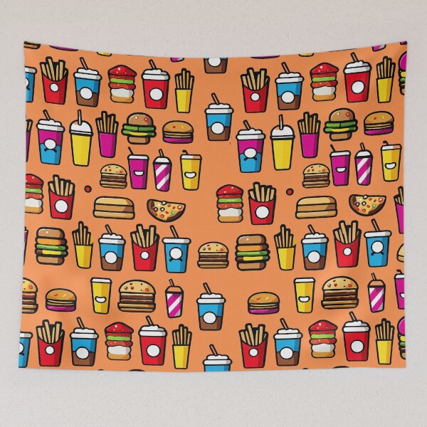 Item preview, Multi-colored yummy food Pattern designed and sold by tinytwist.