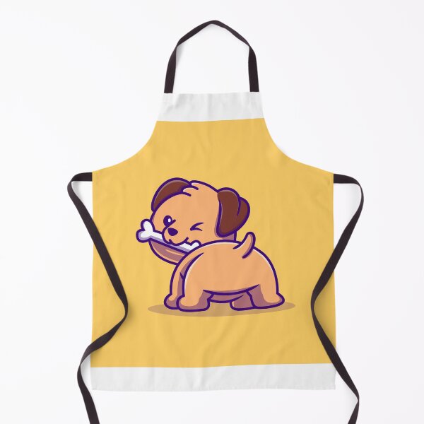 Item preview, Playful Pooch Nibbling a Bone: Cartoon Vector Icon designed and sold by hjian8219.