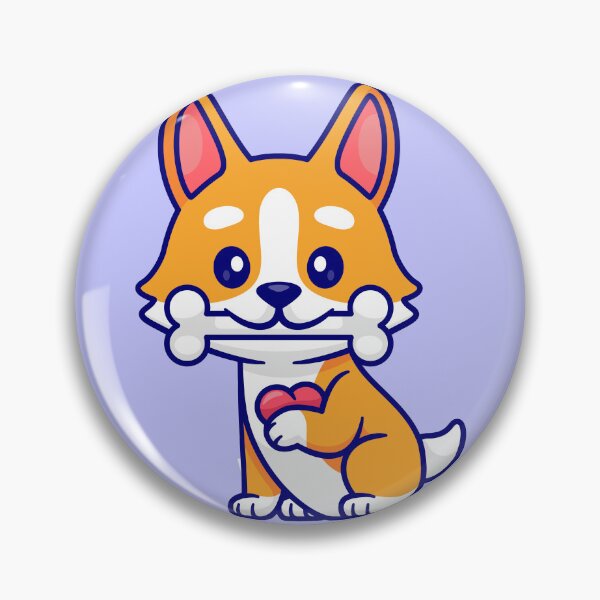 Item preview, Adorable Corgi Pup Sharing Love and a Bone: Cartoon Vector Icon designed and sold by hjian8219.
