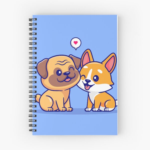 Item preview, "Playful Pug and Corgi: Cartoon Vector Icon" designed and sold by hjian8219.
