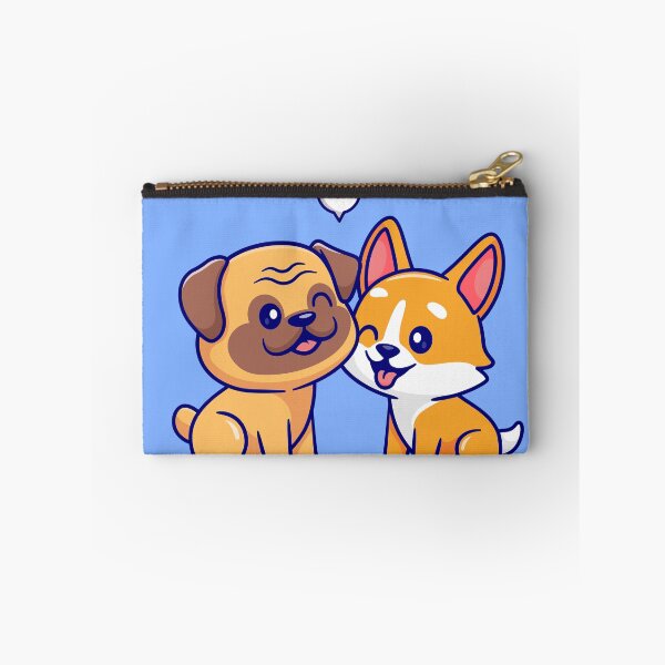 Item preview, "Playful Pug and Corgi: Cartoon Vector Icon" designed and sold by hjian8219.