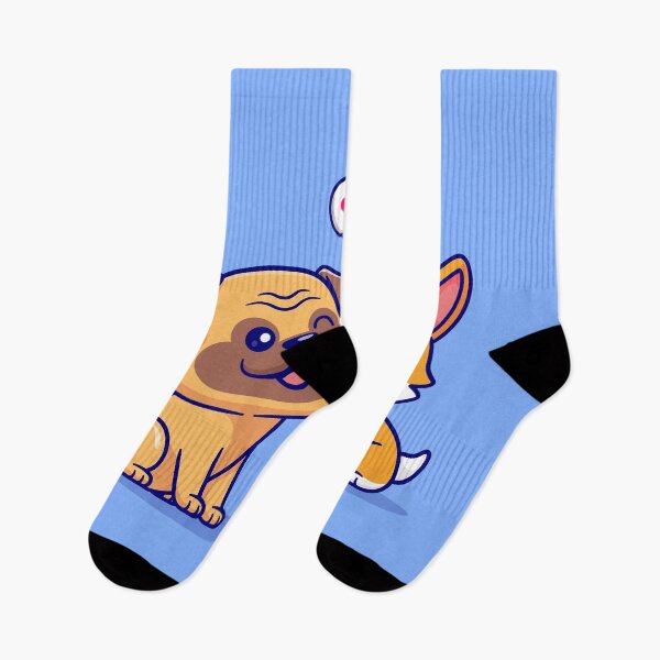 Item preview, "Playful Pug and Corgi: Cartoon Vector Icon" designed and sold by hjian8219.