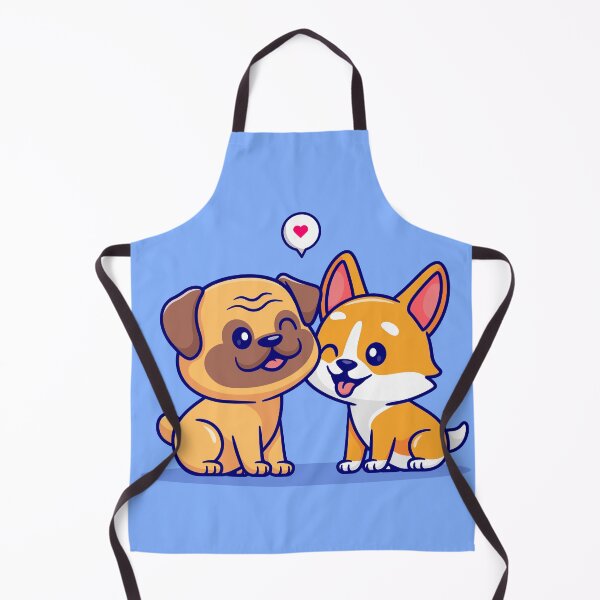 Item preview, "Playful Pug and Corgi: Cartoon Vector Icon" designed and sold by hjian8219.