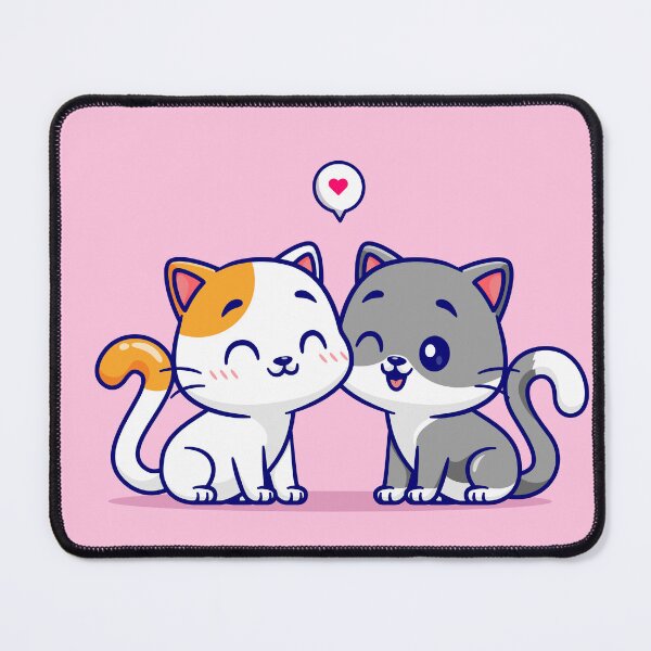 Item preview, Playful Cat Couple: Cartoon Vector Icon designed and sold by hjian8219.