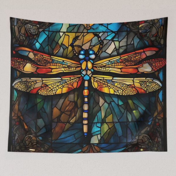 Item preview, Dragonfly Stained Glass Art designed and sold by druidwolfart.