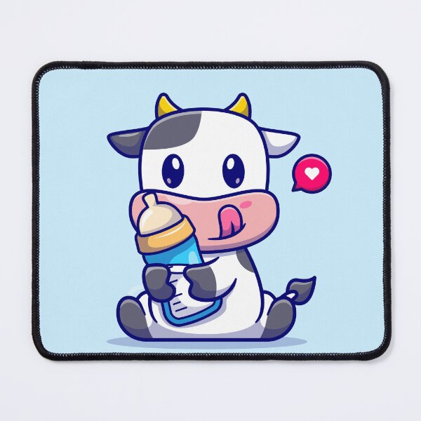 Item preview, Adorable Calf with Milk: Cartoon Vector Icon designed and sold by hjian8219.