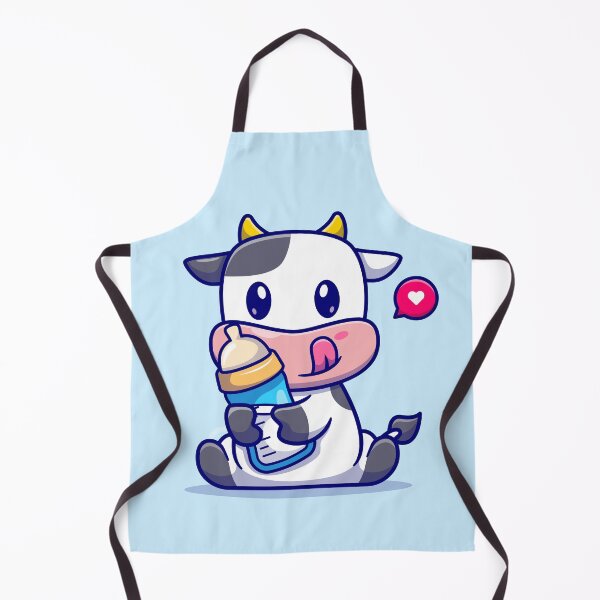 Item preview, Adorable Calf with Milk: Cartoon Vector Icon designed and sold by hjian8219.