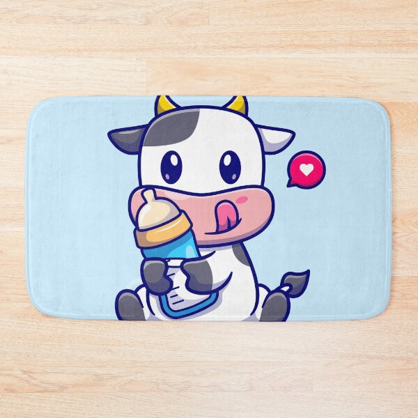 Item preview, Adorable Calf with Milk: Cartoon Vector Icon designed and sold by hjian8219.
