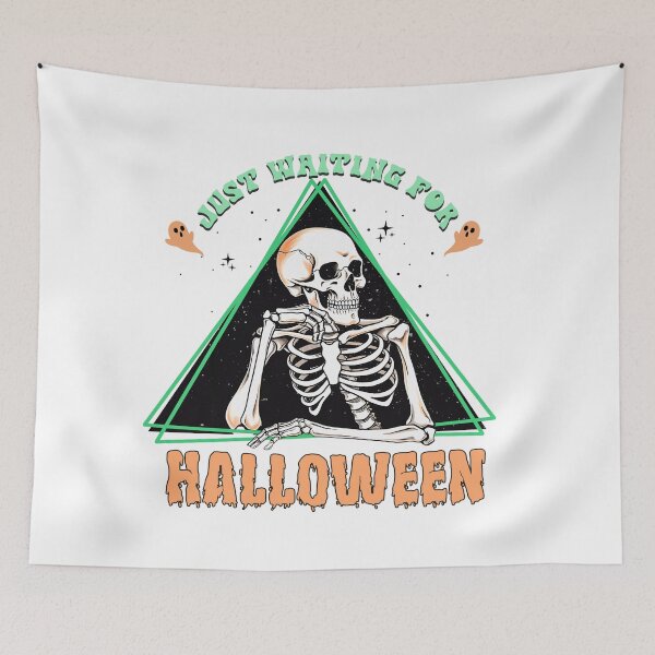 Item preview, Just Waiting for Halloween, Happy Halloween | Whimsical Autumn and Halloween Delights Collection designed and sold by Ali Doodles.