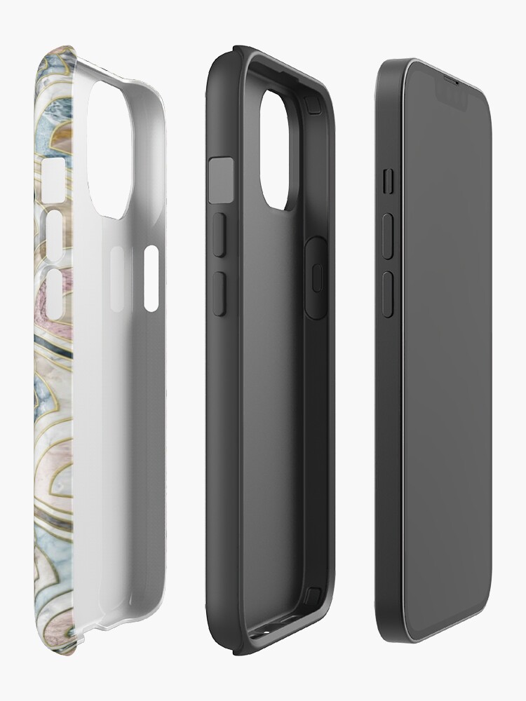 Alternate view of Art Deco Marble Tiles in Soft Pastels iPhone Case