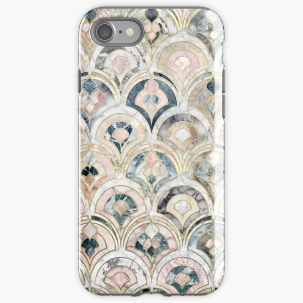 Art Deco Marble Tiles in Soft Pastels iPhone Tough Case