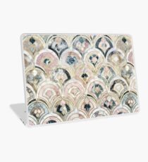 Vinilo para portátil Azulejos de mármol Art Deco en pasteles suaves