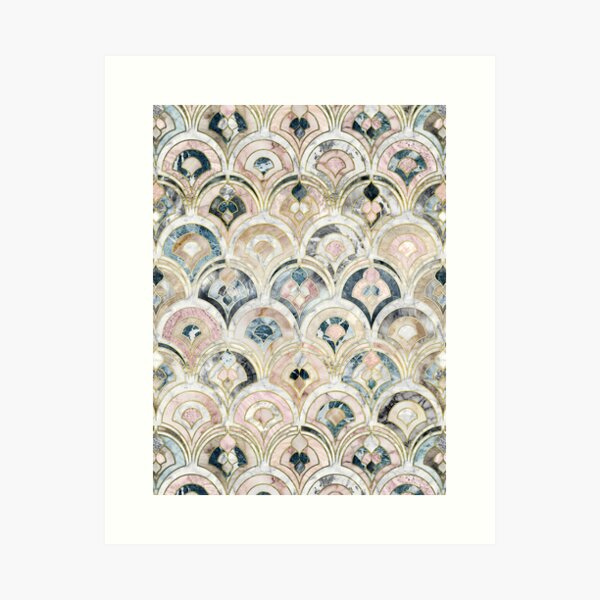 Item preview, Art Deco Marble Tiles in Soft Pastels designed and sold by micklyn.