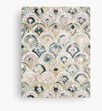 Art Deco Marble Tiles in Soft Pastels Metal Print