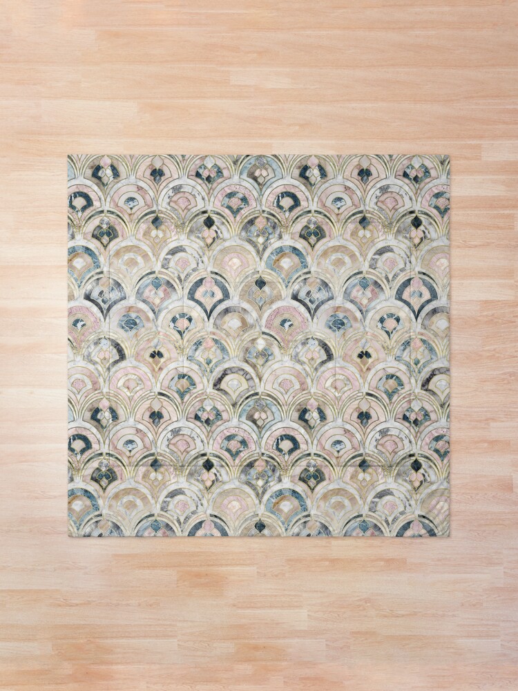 Alternate view of Art Deco Marble Tiles in Soft Pastels Comforter