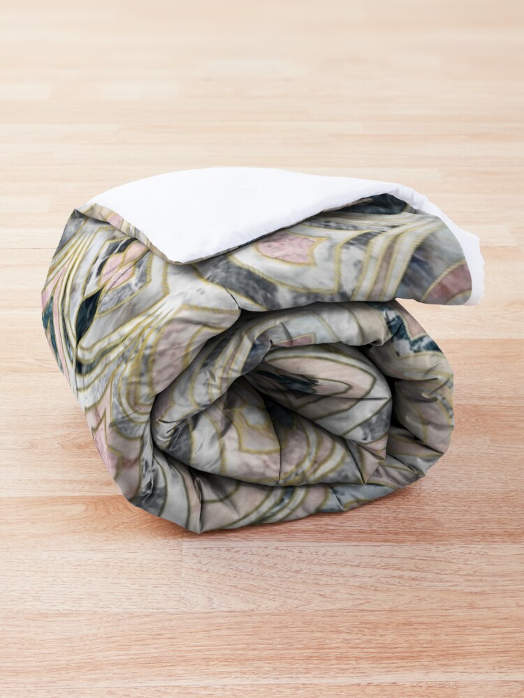Alternate view of Art Deco Marble Tiles in Soft Pastels Comforter