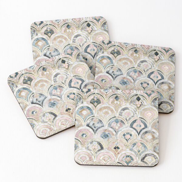 Item preview, Art Deco Marble Tiles in Soft Pastels designed and sold by micklyn.