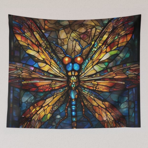 Item preview, Dragonfly Stained Glass Art designed and sold by druidwolfart.
