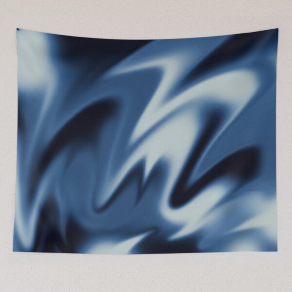Item preview, Black and white blue marble gradient pattern designed and sold by Pattrenonly.