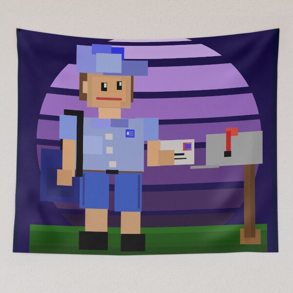 Item preview, Mailman Pixel Cube Delivery designed and sold by Sparkleweather.