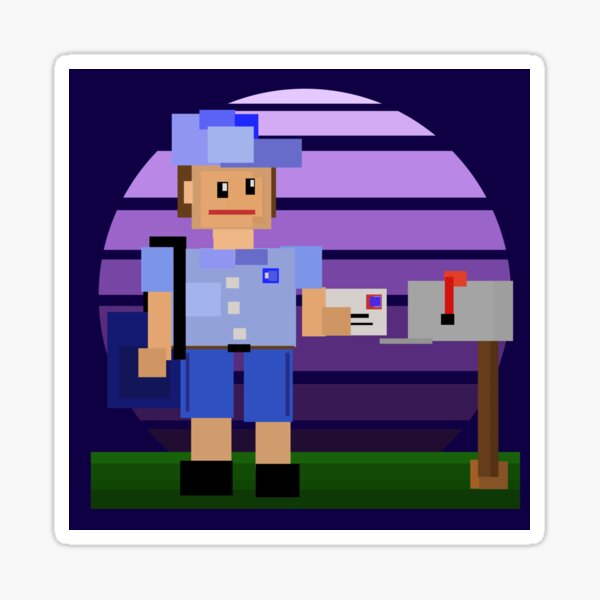Item preview, Mailman Pixel Cube Delivery designed and sold by Sparkleweather.