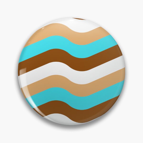 Item preview, Retro Turquoise Brown Waves designed and sold by 247vibes.