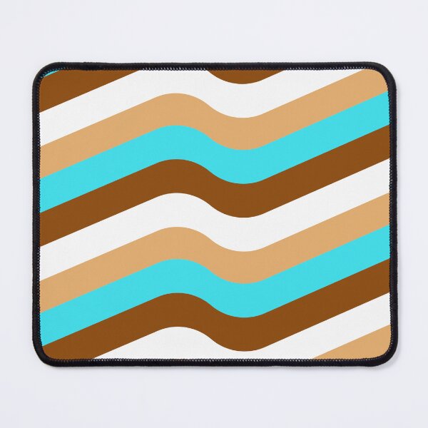 Item preview, Retro Turquoise Brown Waves designed and sold by 247vibes.