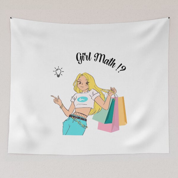 Item preview, Girl Math Golden Hair Girl Shopping designed and sold by netfires.