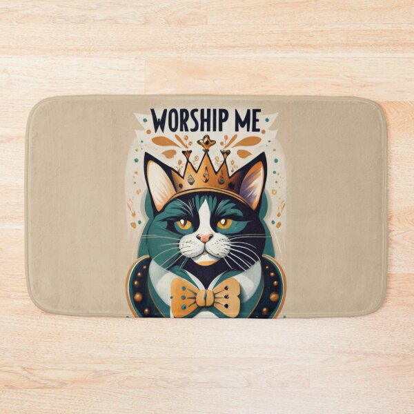 Item preview, Worship Me - The Royal Tuxedo Cat #1 designed and sold by Electric-Easel.