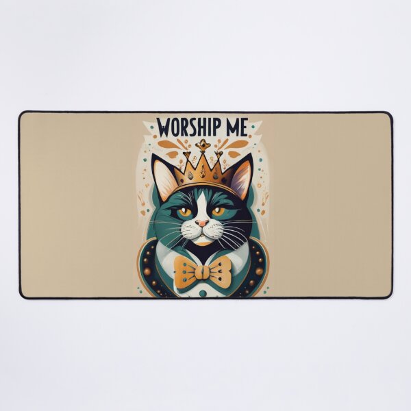 Item preview, Worship Me - The Royal Tuxedo Cat #1 designed and sold by Electric-Easel.