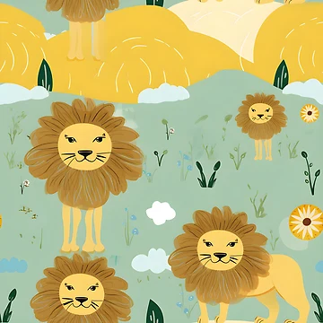 Artwork thumbnail, Lion Pattern #2 Abstract Pattern by ARTficiallyAnon