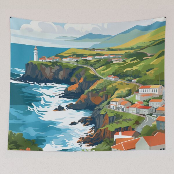 Item preview, A Pop Art Travel Print of Azores - Portugal designed and sold by StudioRedKoala.