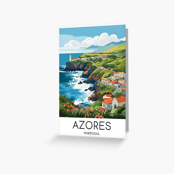 Item preview, A Pop Art Travel Print of Azores - Portugal designed and sold by StudioRedKoala.